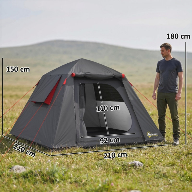 2 Person Tent, Red