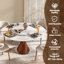 Ensembles de table de salle à manger moderne en pierre frittée 5 \ 7 pièces avec paresseux amovibles et chaises de cuisine en bois robustes pour 4 \ 6-123036664-123036667-123277867