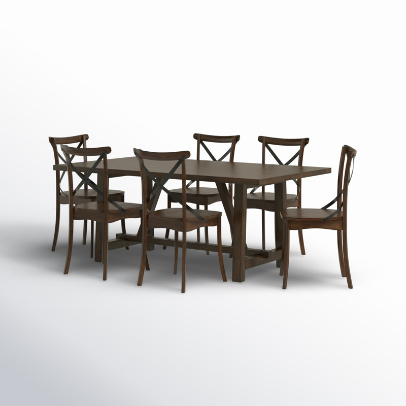 Jahanzeb 6 - Person Trestle Dining Set