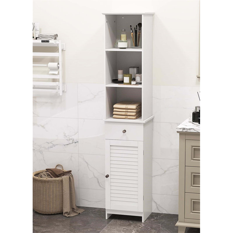 Aadhith Freestanding Linen Cabinet, White