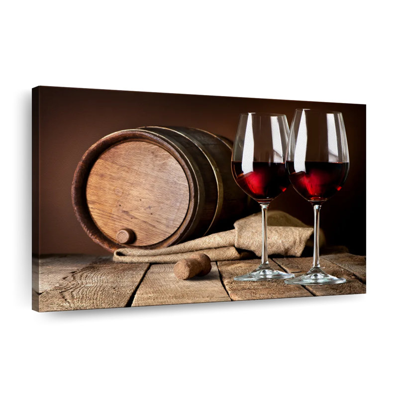 «Vintage Wine Glasses», reproduction sur toile, L 30 po x H 45 po