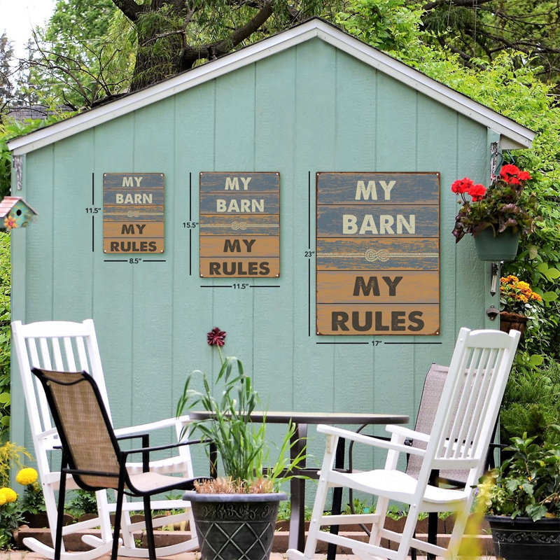 Signe Jaquinna My Barn My Rules, H 15,5 po x l 11,5 po x P 0,04 po