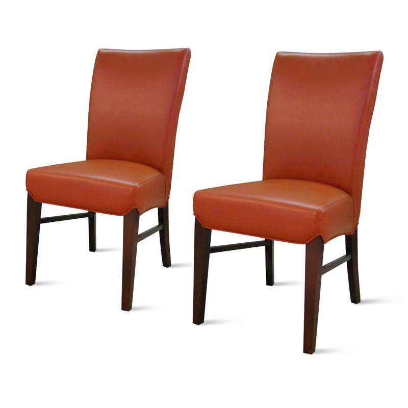 Liliana 19.5'' H Upholstered Dining Parsons Chair, Pumpkin