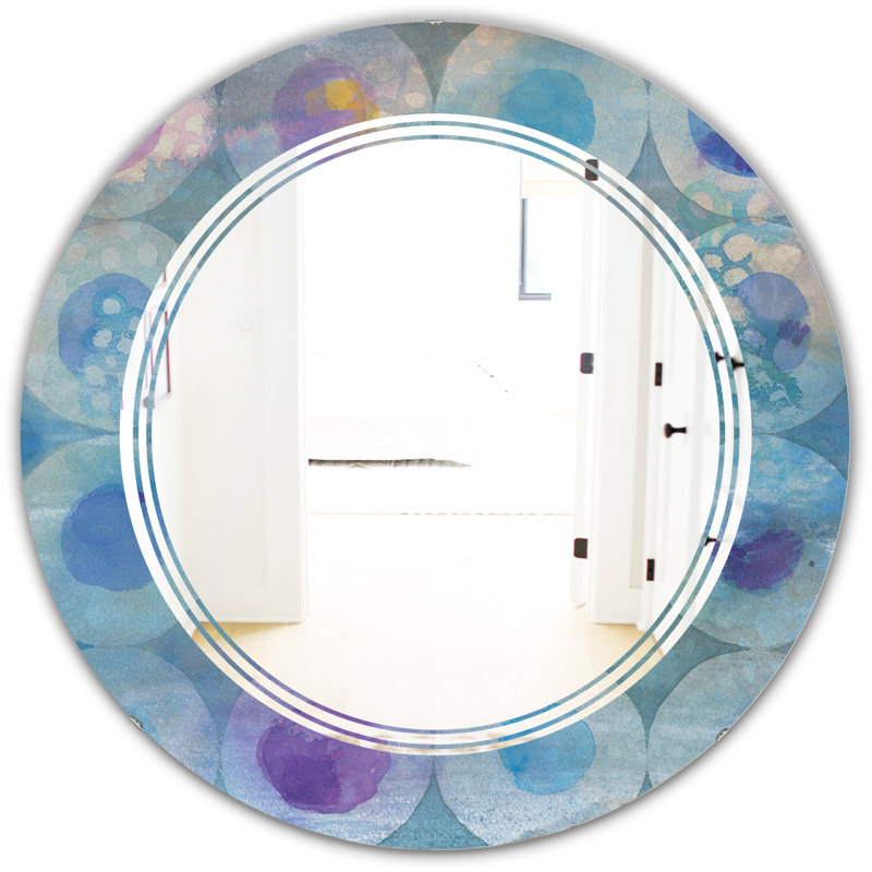 Miroir mural Triple C, 23,6 po x 23,6 po, Watercolor Geometrical Circles II 