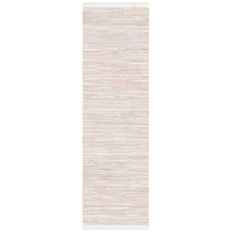 Patricia Handmade Flatweave Cotton Beige Area Rug, Runner 2'3" x 8'
