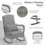 3-Piece Outdoor Rocking Chair Set Hand-Woven PE Rattan Chairs-Grey