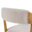 Structure en bois avec chaises rembourrées avec accoudoirs (ensemble de 2), naturel et beige