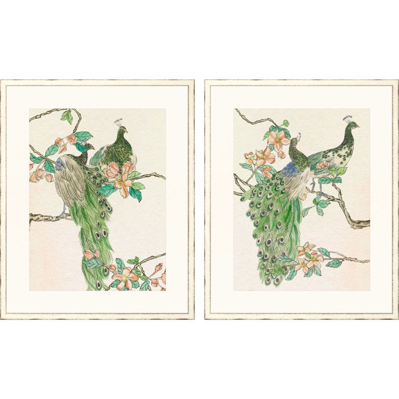 Emerald Peacock II Set by Wang