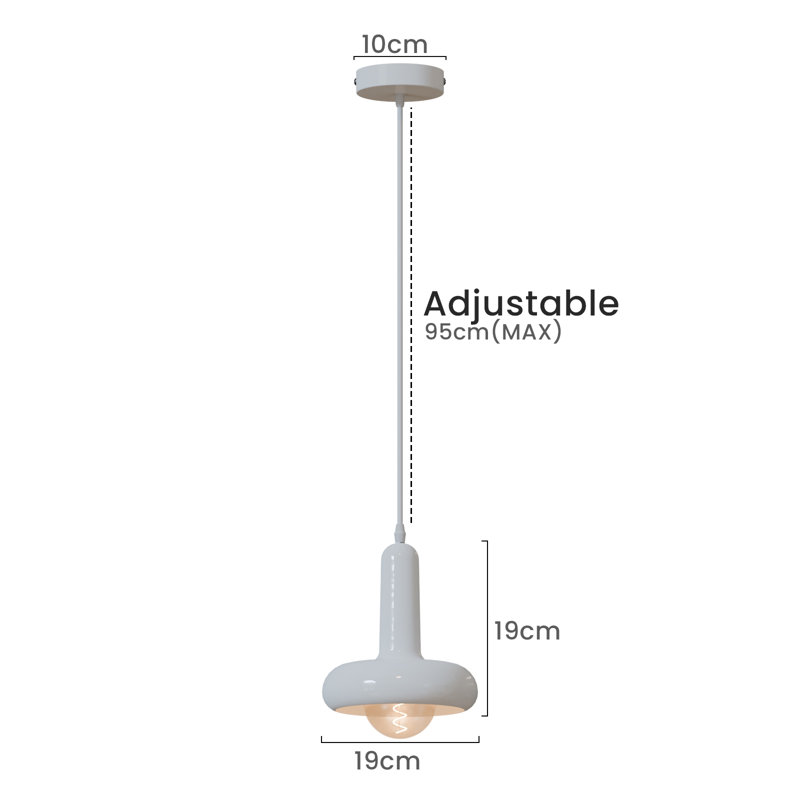 Dalevon 1 - Light Dome Pendant, White