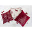 Coussin décoratif en velours brodé Happy Holiday - Coussin décoratif de Noël rouge 20 po x 20 po avec détails dorés