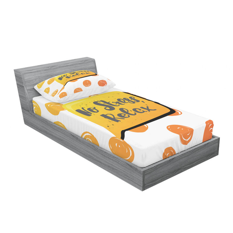 Ensemble de draps Saying, Ensemble de draps pour lit simple TG avec drap-hou