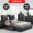 Upholstered Bookcase Storage Bed