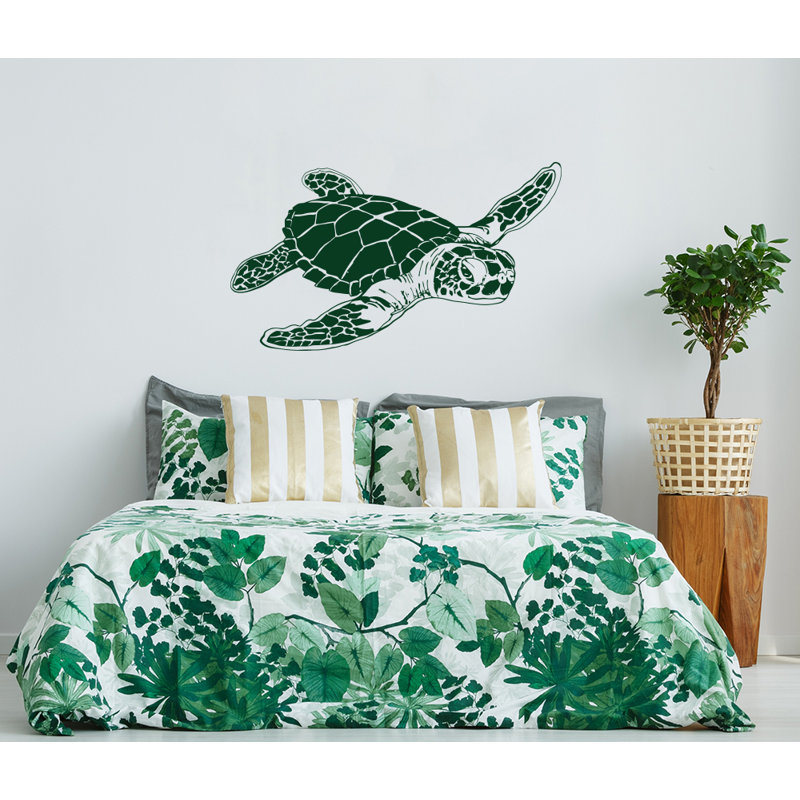Décalcomanie murale tortue de mer, Vert