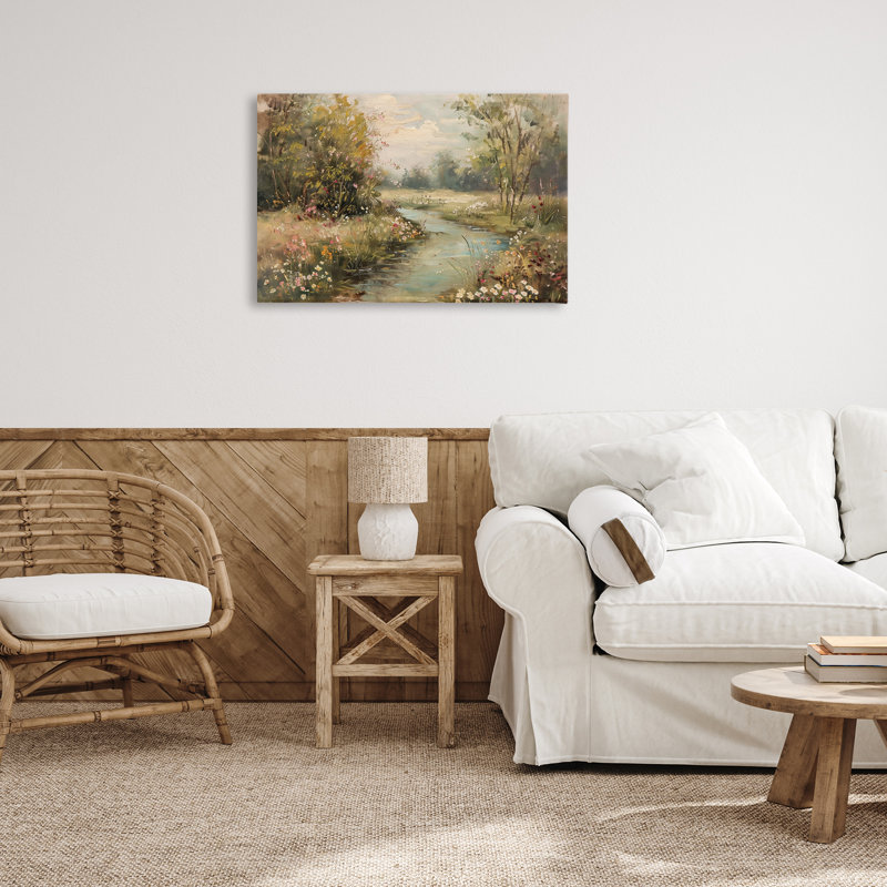  "Spring Stream", art mural sur toile par LSR Design Studio, H 20 po x l 30 po