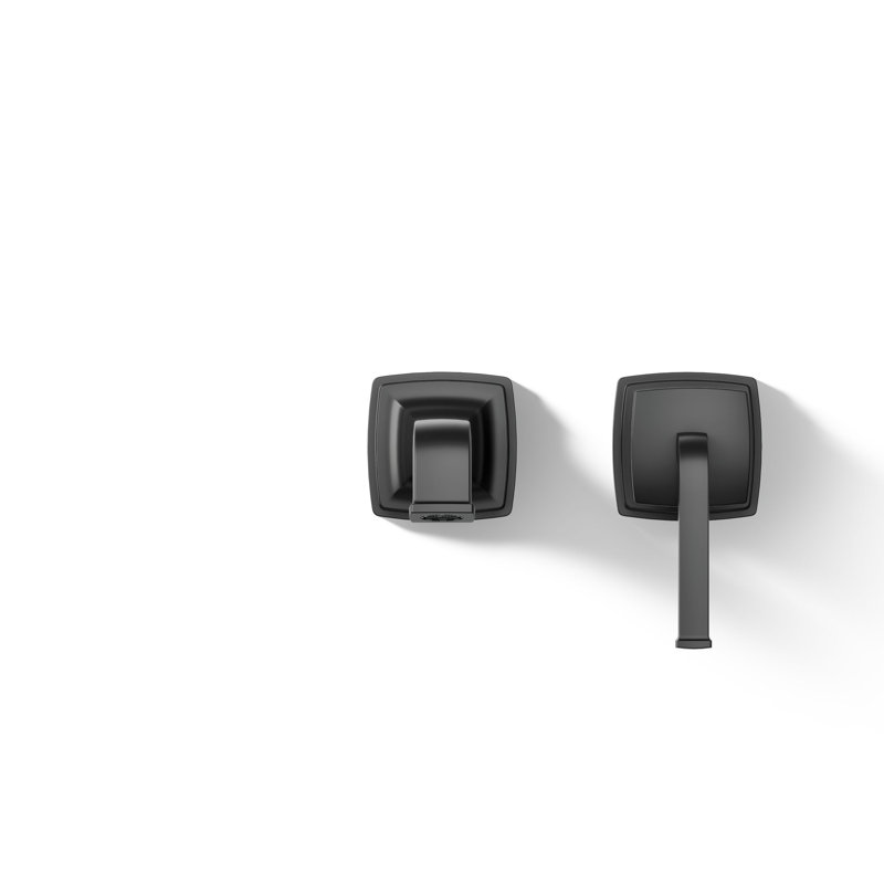 Riff Wall-Mount Single-Handle Bathroom Sink Faucet, Matte Black