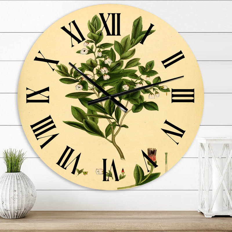 Vintage Plant Life XXV - Horloge murale traditionnelle, Petit