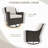 2-Piece Swivel Chair Set with Cushions & Glass Coffee Table – Iron Frame, Weather-Resistant Rattan.-1114297980