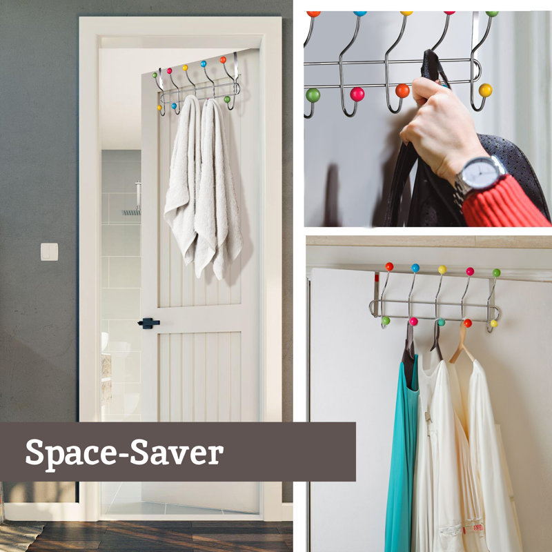 Aluminum Over-the-Door 10 - Hook Wall Mounted Coat Rack