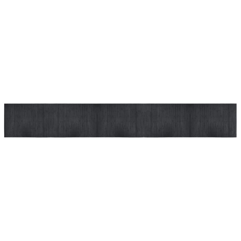 Tapis vidaXL gris bambou, PP (polypropylène) antidérapant, Tapis de couloir 27,6 po x 196,9 po