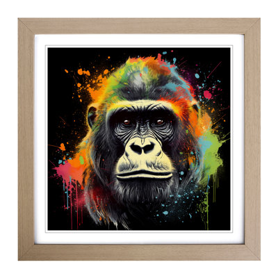 Gorilla No.1 - Single Picture Frame Print on Wood