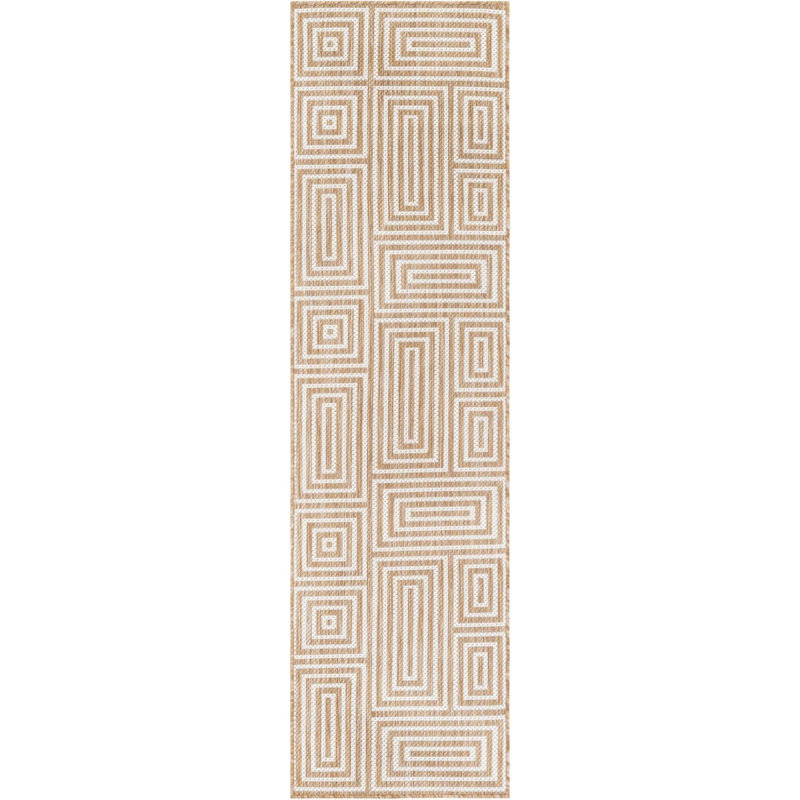 Tapis contemporain de style taupe Bello, Tapis de couloir 2 pi x 8 pi