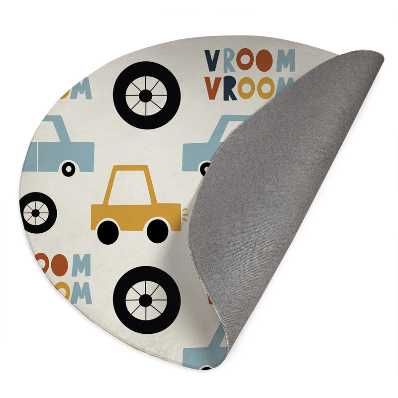 Tapis de jeu Vroom, Ivoire / or / orange