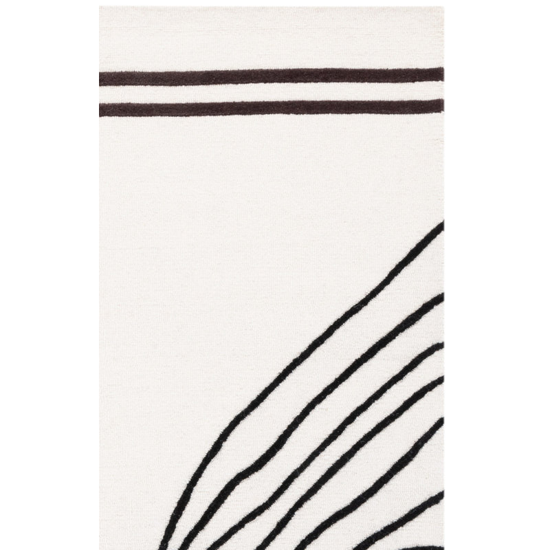 Arabelle Handmade Tufted Wool Ivory/Blush Rug, Rectangle 8' x 10'