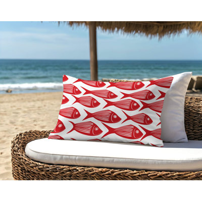 Barnon Outdoor Reversible Throw Pillow