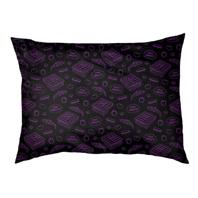 Coussin de conception de lit pour chat arc-en-ciel Campion, L 29,5 po x l 19,5 po, Noir / Mauve