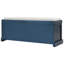 Banc de rangement rustique avec 3 paniers en rotin classiques amovibles, banc d'entrée avec coussin amovible (bleu marine antique)-1141687468-1141687464