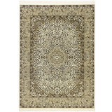Cream Traditional 6X8 Indo Kerman Oriental Area Rug