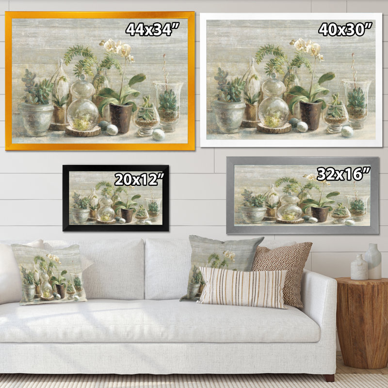 « composition de orchidées », reproduction d’image sur toile, Cadre noir, H 30 po x l 40 po x P 1,5 po