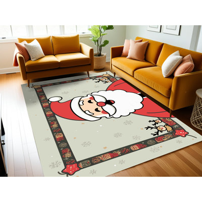 Tapis de vacances d'hiver de Noël lavable The Holiday Aisle®