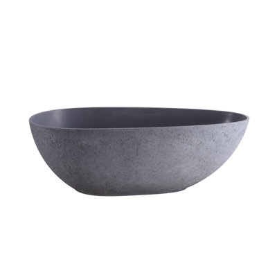 65 Inch Freestanding Solid Surface Soaking Bathtub For Bathroom