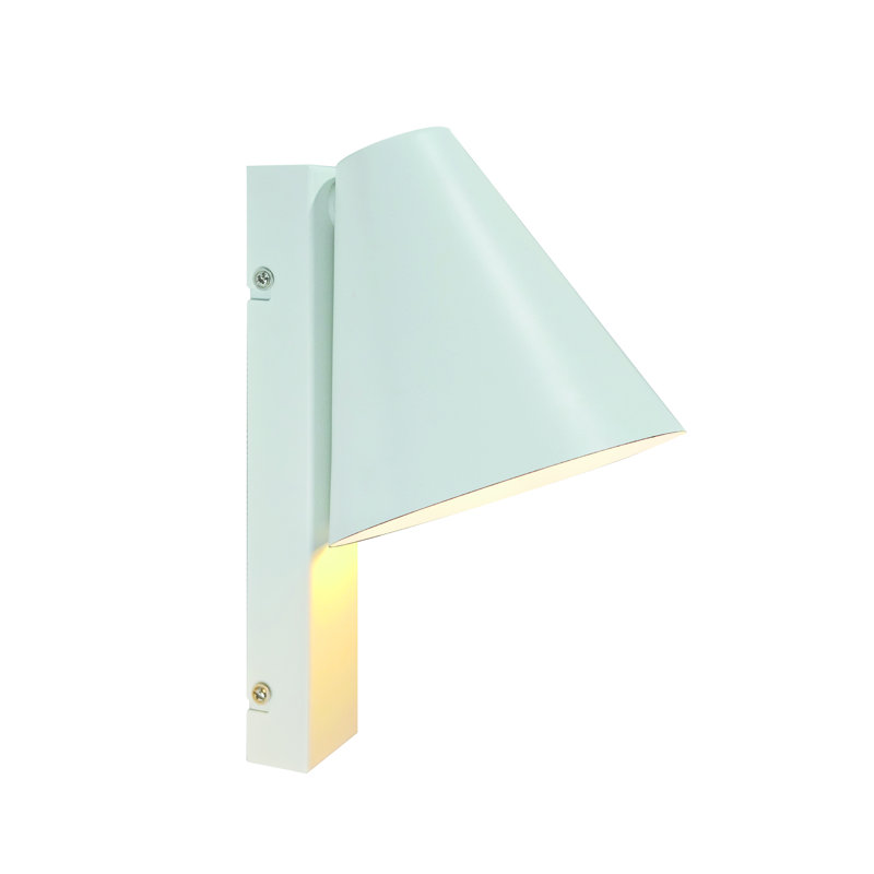 Steel Flush Mounted Sconce, White