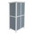 54" Two-Tone Storage Shed - Gray & White Design With Sloped Roof & 5 Compartments
