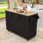 Mid-Century Modern Rolling Kitchen Island with Adjustable Storage-1251378927