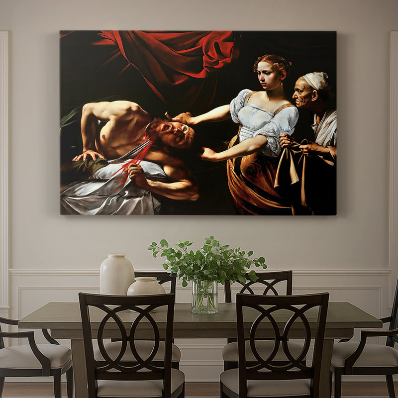 Judith décapitant Holofernes-Caravage-Gallery, toile tendue-c. 1599-1602, 32 x 48