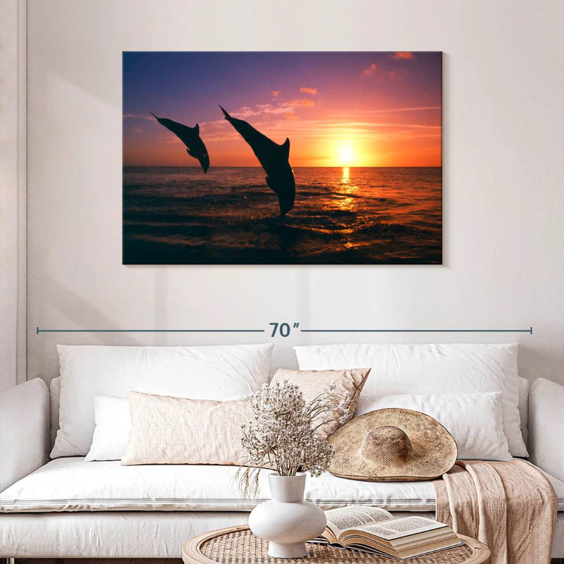 Dauphins dansant Brampt, H 30 po x l 45 po