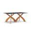 Entwine - Rectangular 48IN x 84IN Macchia Vecchia Stone Top Table - Natural Walnut Finish-1390716546-1390716550