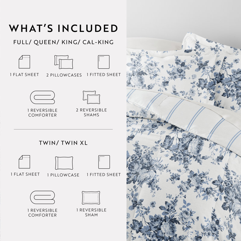 Full Stone Microfiber Reversible Bed in a Bag Set