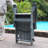 Adirondack Folding Chair With Dual Cup Holders - Hdpe All-weather Outdoor Chairs, Wood-like Patio Chair-1810103744
