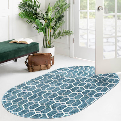 Tapis contemporain Eshin de couleur arctique