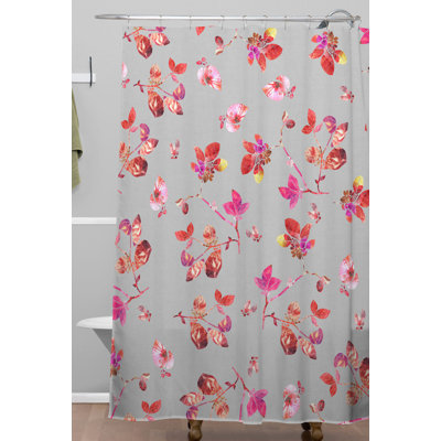 Rideau de douche simple fleuri