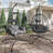 Kyus Hanging Egg Chair With Stand, PE Rattan Wicker Swing, Waterproof Cushions (Set of 2)-108259370
