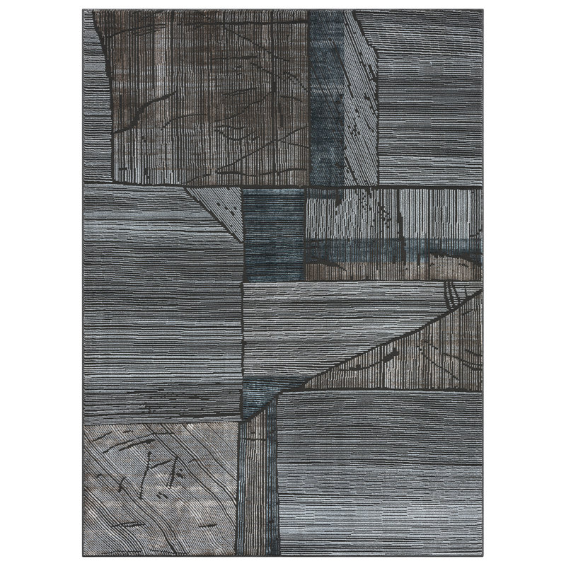 Frohlich Abstract Indoor Rug, Rectangle 7'9" x 10'