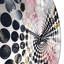 Horloge murale abstraite en marbre noir et or III-101236182