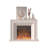 Beige Solid Wood Electric Fireplace