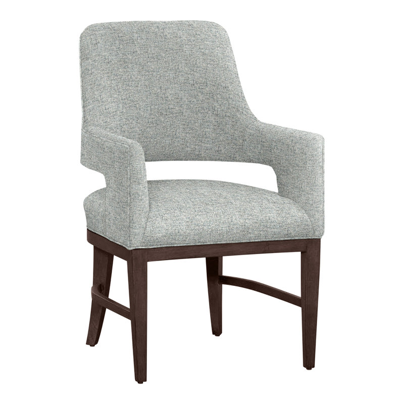 Chaise avec accoudoirs Josie, Tabac, Platine 3160