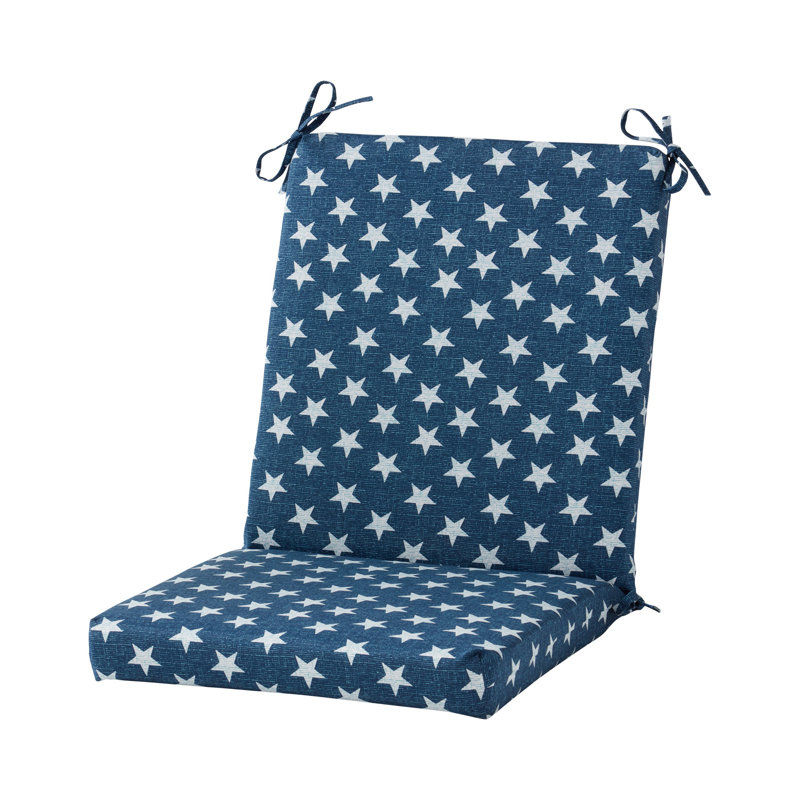 High Back Dining Chair Pad, Stars